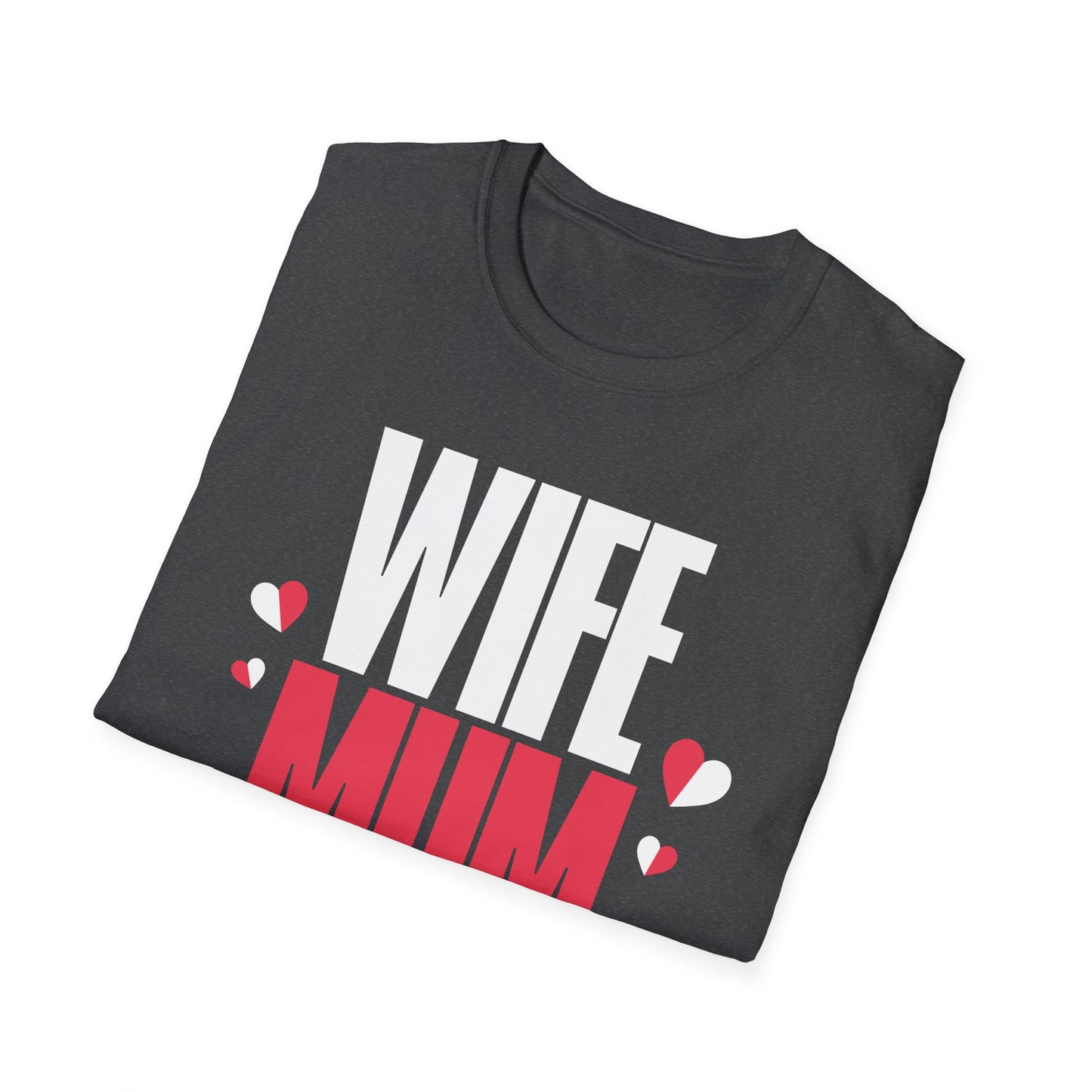 Womens Wife Mum Boss Mothers Day Mom Tshirt