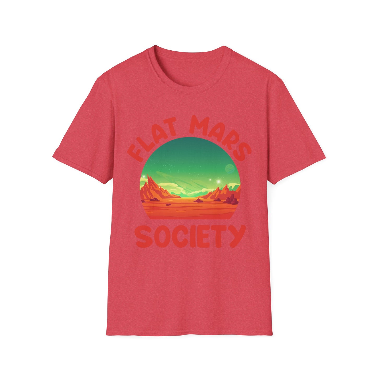 Flat Mars Society Space Astronaut Astronomy Science T-Shirt Men Women