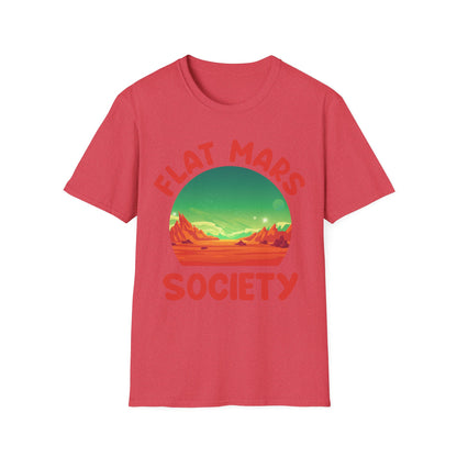 Flat Mars Society Space Astronaut Astronomy Science T-Shirt Men Women