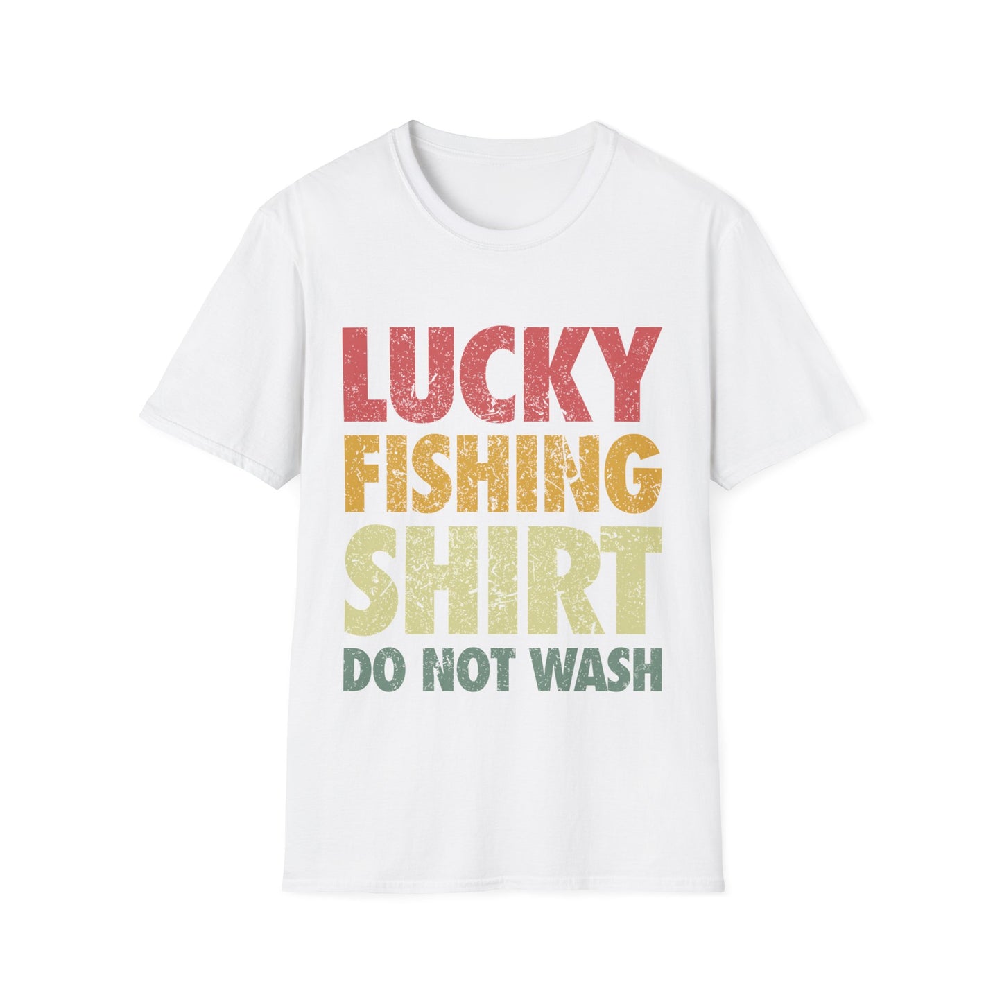 Funny Lucky Fishing Shirt Do Not Wash Vintage Fishing Lover fisherman T-Shirt Men Women