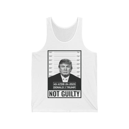 Donald Trump Police Mugshot Not Guilty President Legend 45 47 Tank Top For Men Women