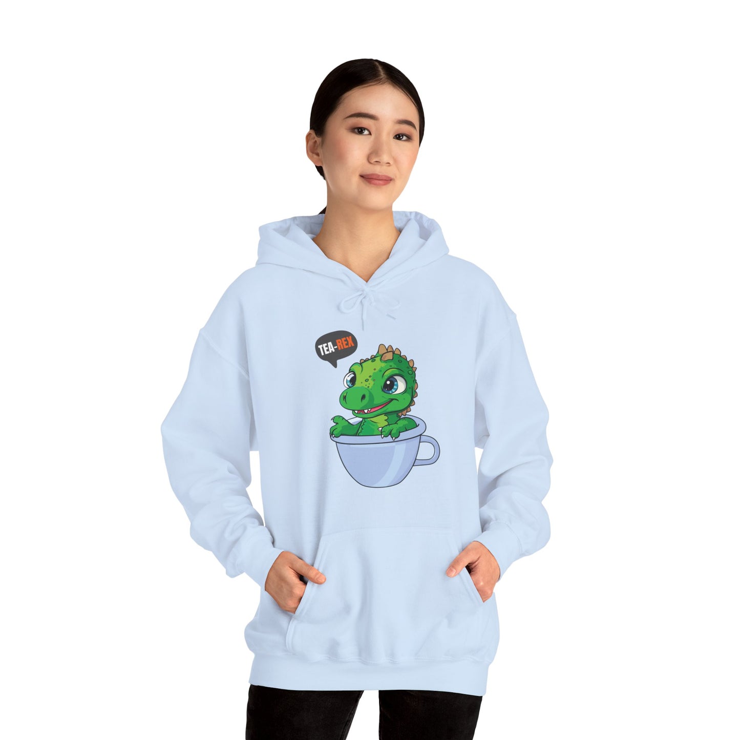 Tea-Rex In A Cup Cute T-Rex Dinosaur Kawaii Coffee Tea Funny Dino Pun Hoodie For Men Women Hoodie