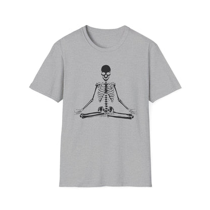 Meditating Skeleton Funny Freaky Yoga Zen Balance Halloween Costume Shirt for Men Women T-Shirt