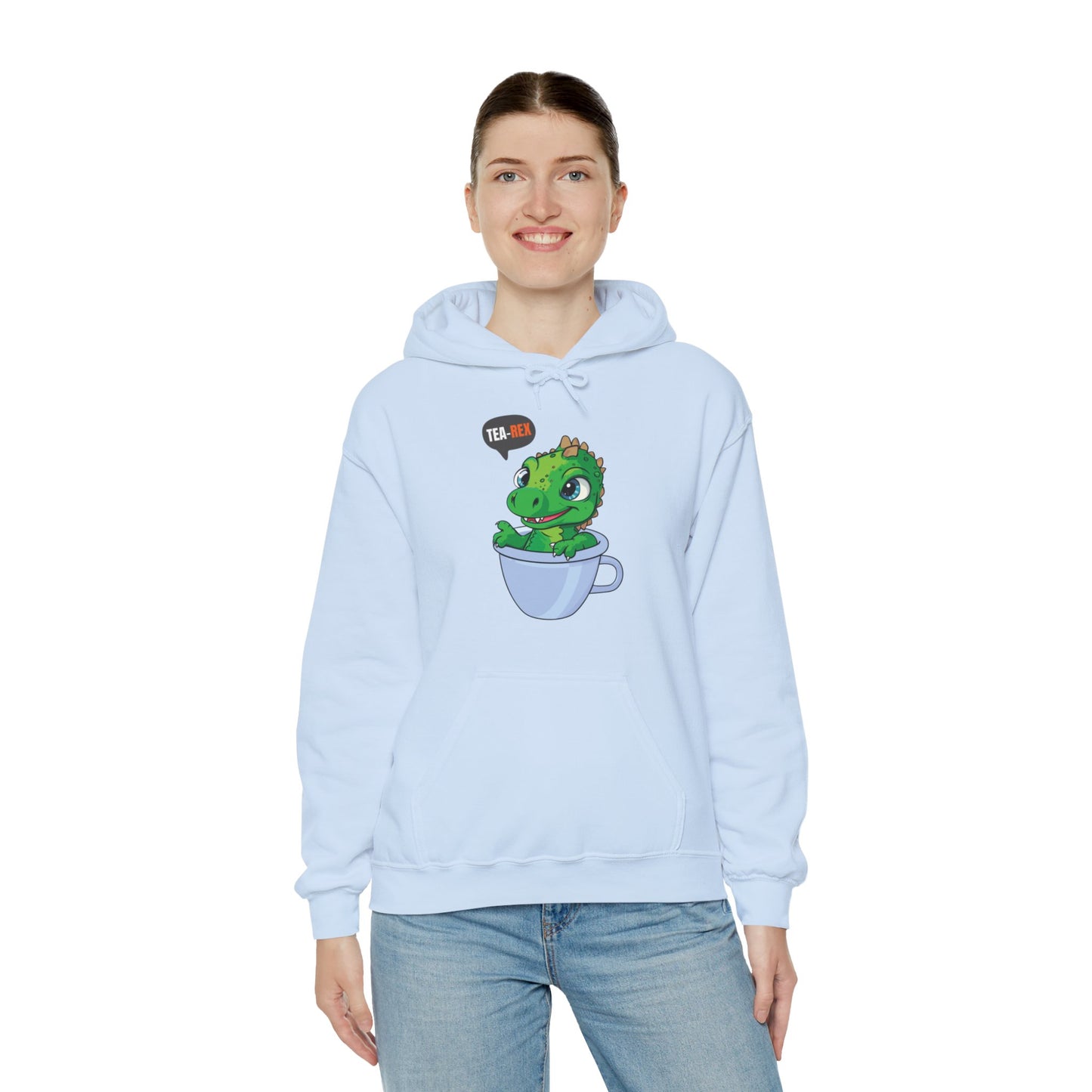 Tea-Rex In A Cup Cute T-Rex Dinosaur Kawaii Coffee Tea Funny Dino Pun Hoodie For Men Women Hoodie