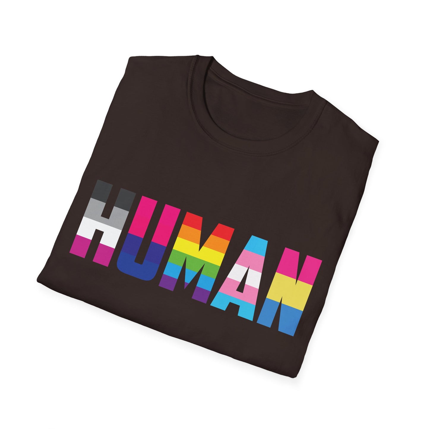 Funny Human LGBT Gay Pride Rainbow Flag Christian Black Man T-Shirt for Men