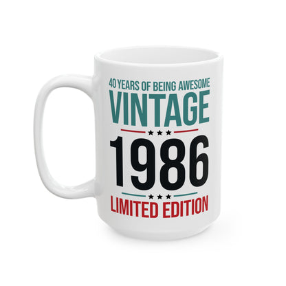 40 Year Old Gifts Vintage 1986 40 Years Awesome 40th Birthday Coffee Mug