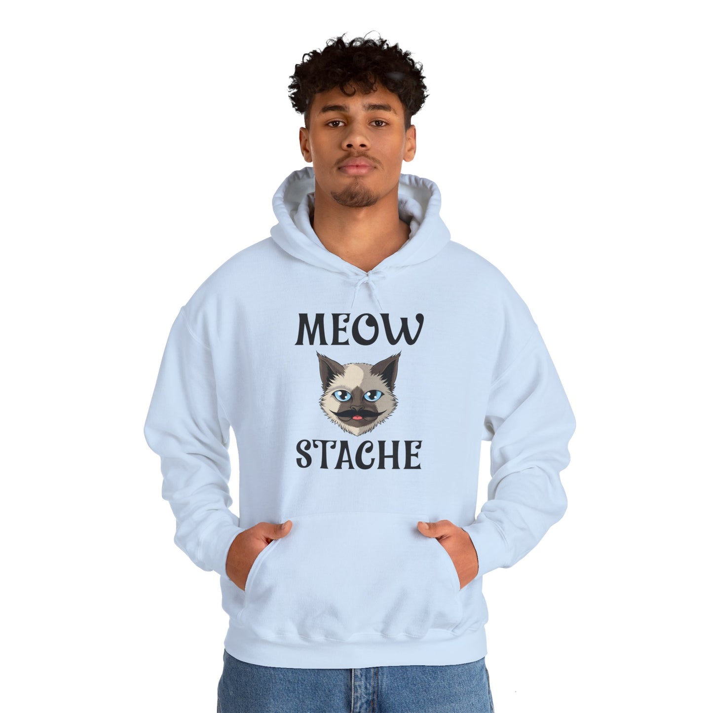 Meowstache Cat Mustache Moustache Beard Bearded Kitten Lovers Hoodie For Men Women Hoodie