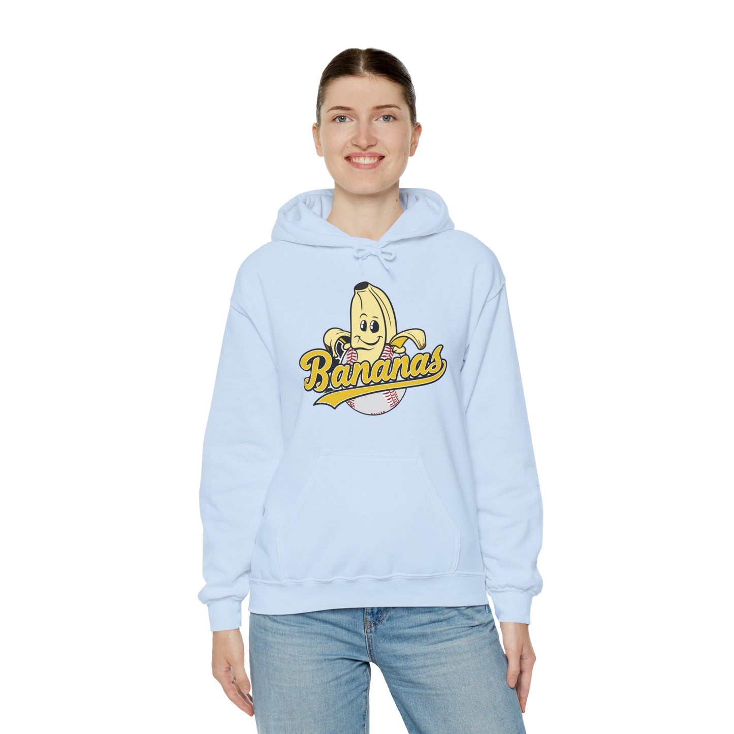 Funny Let's Go Bananas Baseball Hoodie For Baseball Lovers Men Women Hoodie