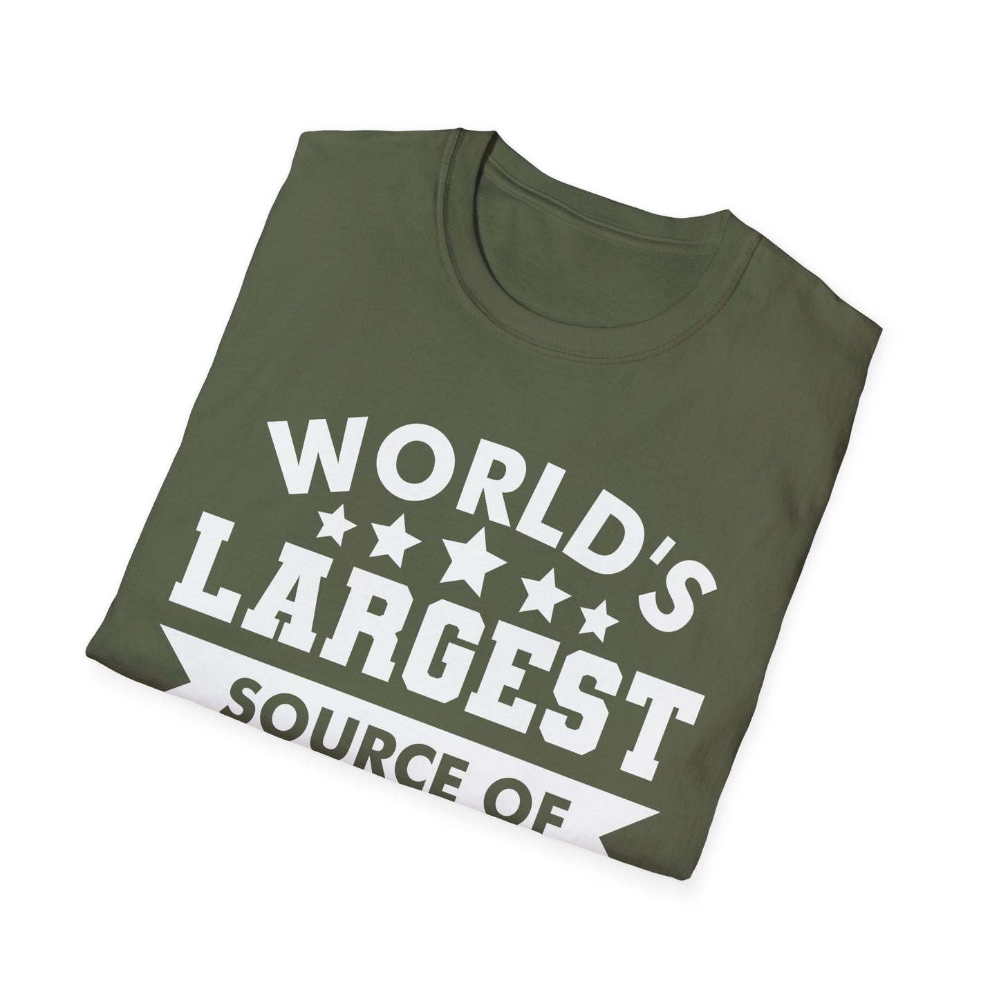 Funny Worlds Largest Source Of Natural Gas Fart Sarcastic T-Shirt