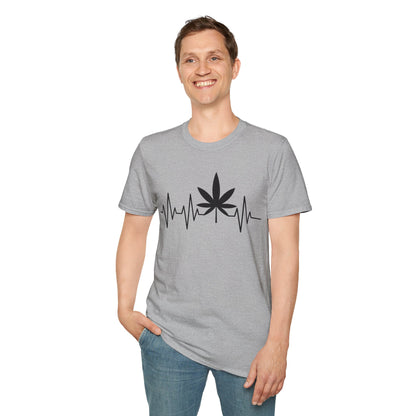 Funny Weed Cannabis Marijuana Leaf Heartbeat Stoner Tie Dye T-Shirt For Men Women T-Shirt