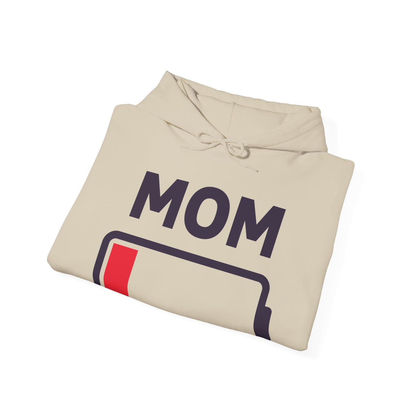 Funny Mom Tired Low Battery Mothers Day Hoodie