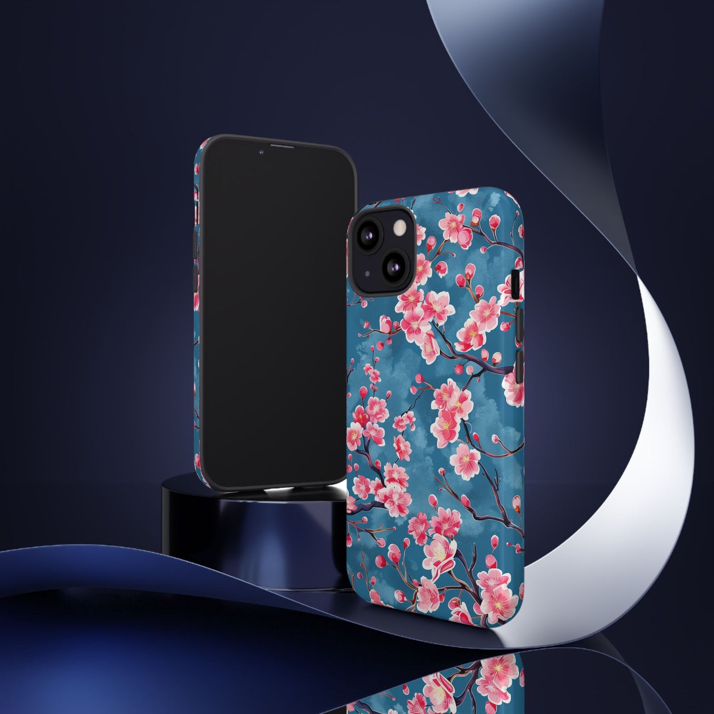 Sakura Blossoms Vibrant Colored iPhone 13 14 15 16 Pro Max Plus Case Wireless Charging Compatible Tough Cases Protection, Magnetic Phone Case for iPhone Classic Series