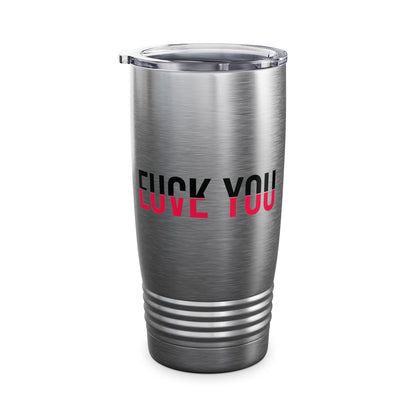 Love You Fck You Love and Hate Cross Word Tumbler