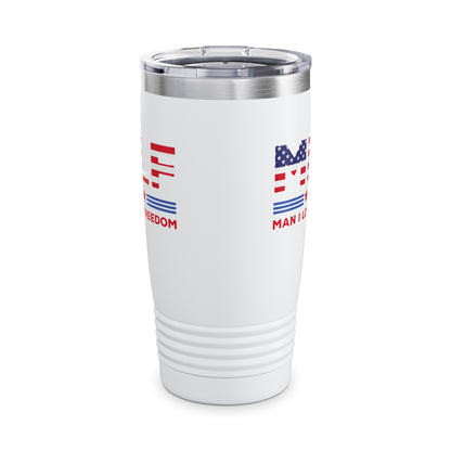 Funny MILF Man I Love Freedom Patriotic 4th Of July Funny Tumbler