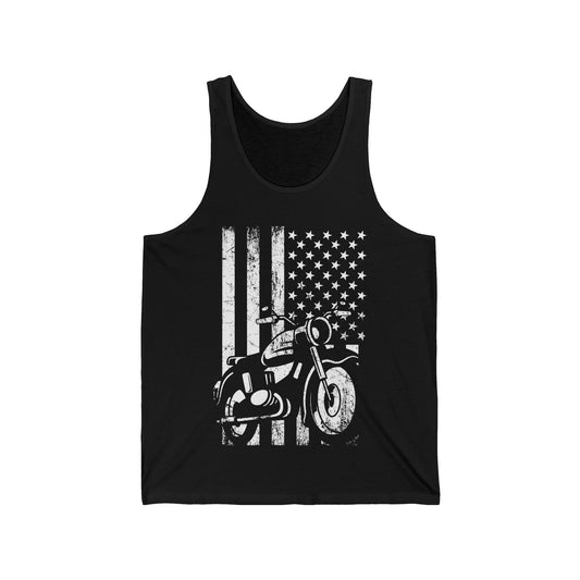 Motorcycle USA Flag Retro Viintage Biker Motercross Tank Top For Bikers Tank Top