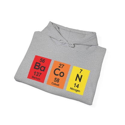 Funny The Chemistry of Bacon Hoodie Funny Nerdy Periodic Table Science Hoodie For Men Women