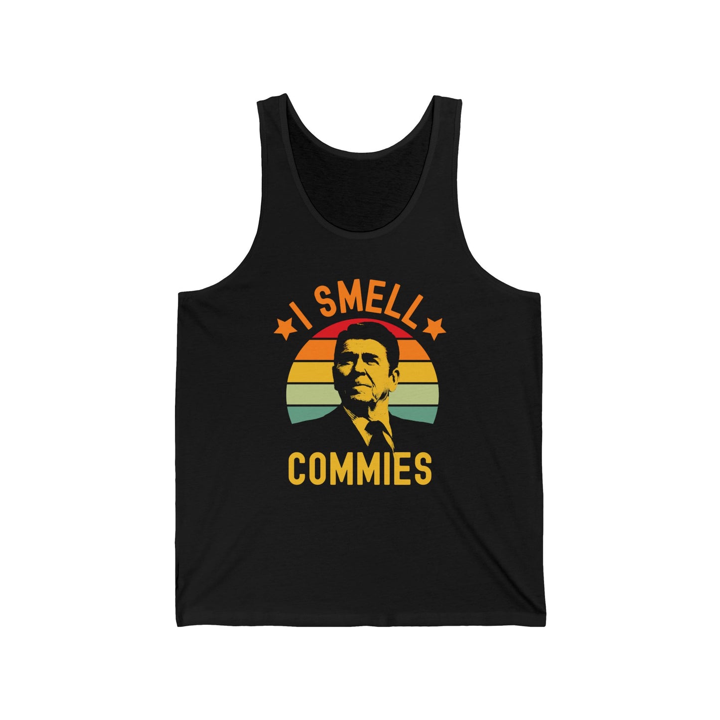 Funny Ronald Reagan I Smell Commies Political Humor Reagan President Tank Top for Men Women