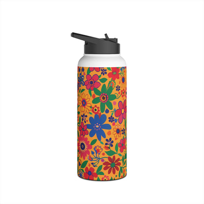 Fiesta Fiesta Vibrant Pattern Stainless Steel Water Bottle with Twist-on Lid and Double-Wall Vacuum Insulation