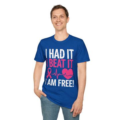 Funny I Had It I Beat It I Am Free Breast Cancer Survivor T-Shirt For Men Women