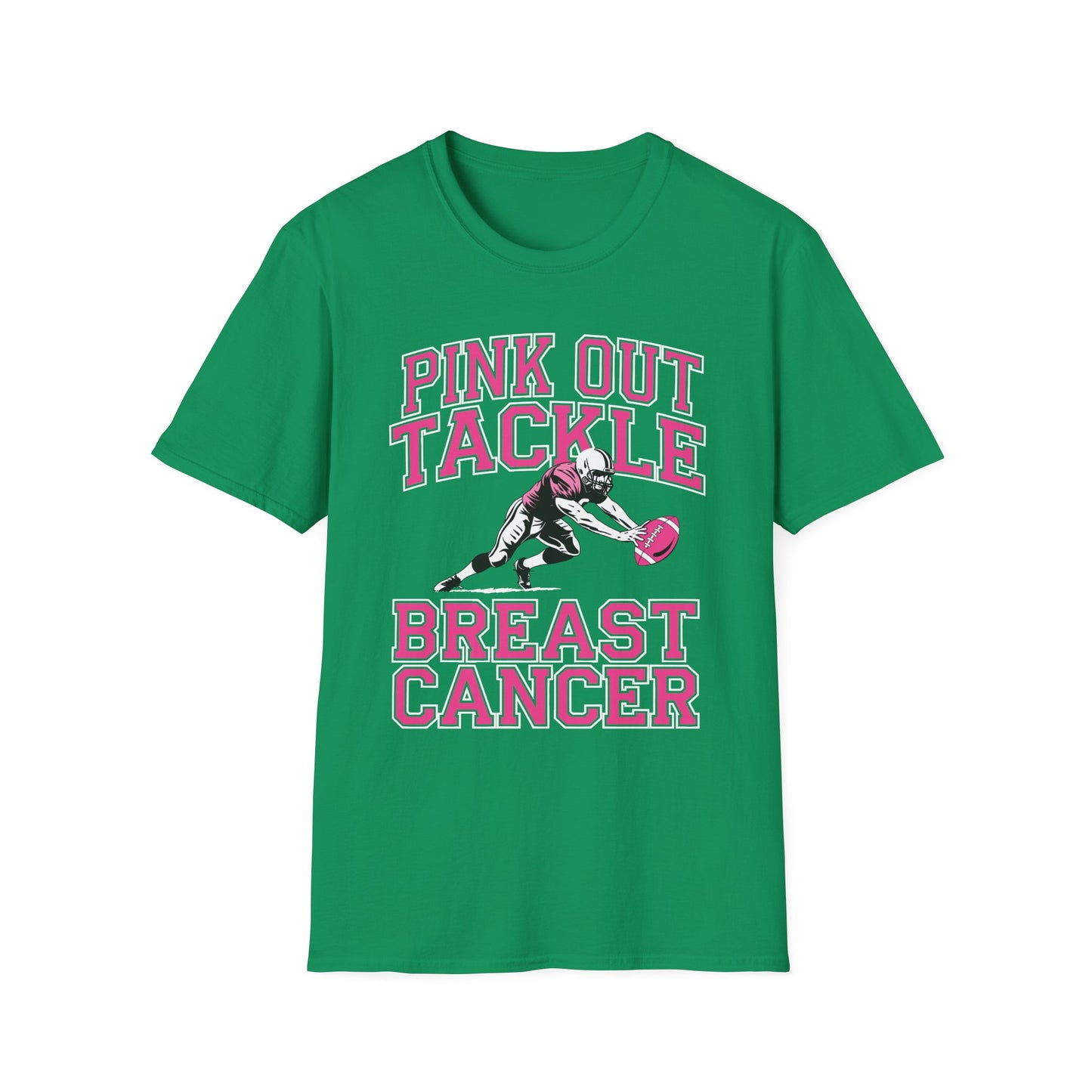 Funny Pink Out Tackle Breast Cancer Awareness American Football T-Shirt For Men Women