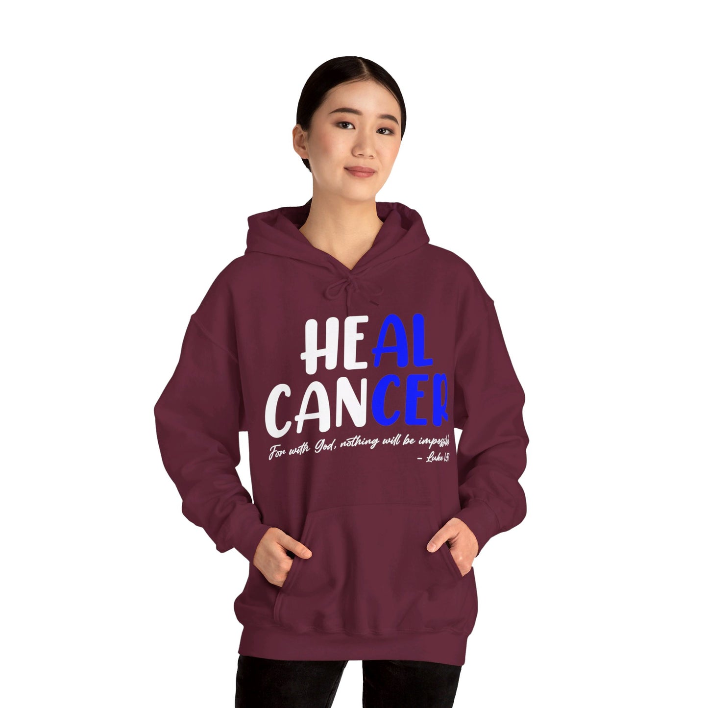 Colon Cancer Faith Bible Verse CRC Awareness Support Heal Family Hoodie For Men Women