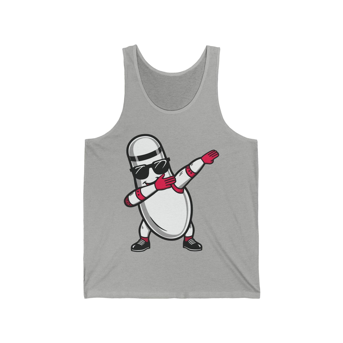 Funny Bowling Pin Dabbing Sunglasses Bowler Player Tank Top For Men Women Tank Top