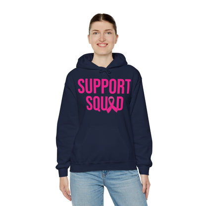 Support Squad Breast Cancer Warrior Awareness October Pink Hoodie