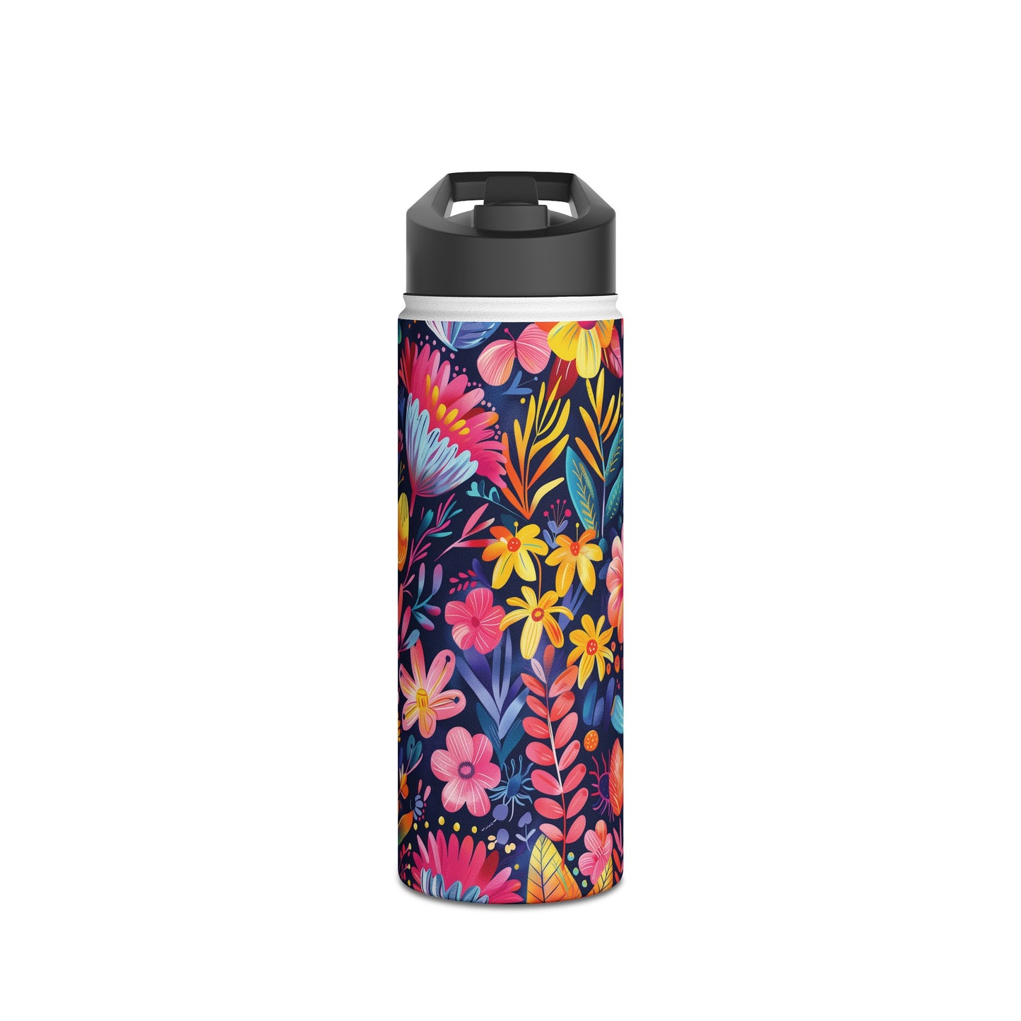 Fantasy Wonderland Pattern Stainless Steel Water Bottle with Twist-on Lid and Double-Wall Vacuum Insulation