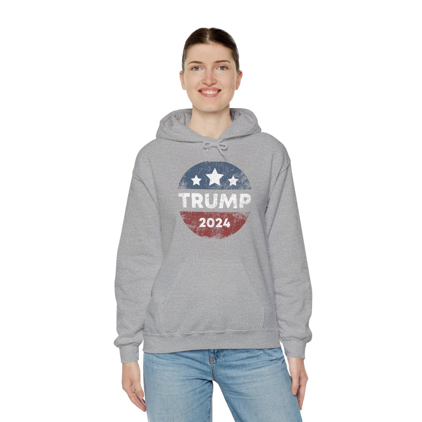 Trump 2024 Retro Campaign Button Re Elect President Trump Hoodie For Men Women Hoodie