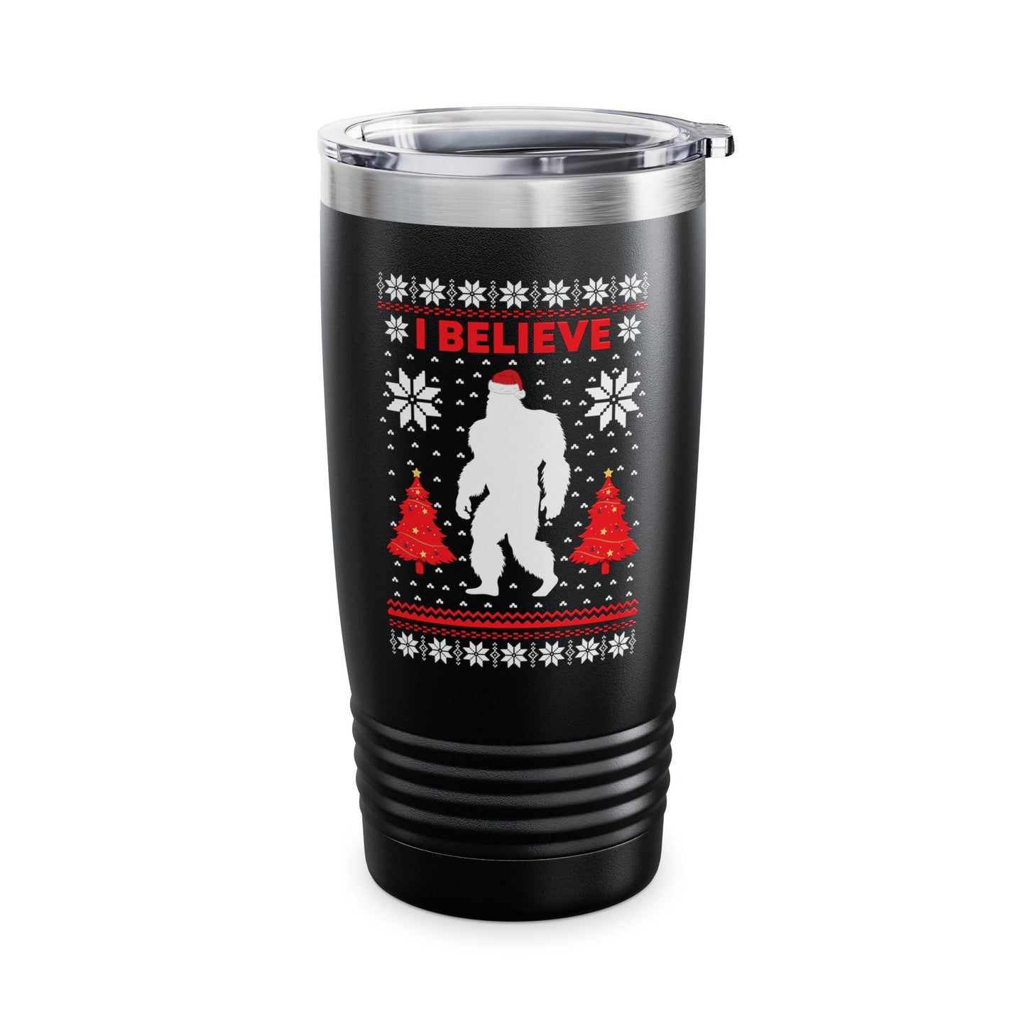 I Believe Sasquatch Big Foot Ugly Funny X-mas Holiday Christmas Jumper Tumbler