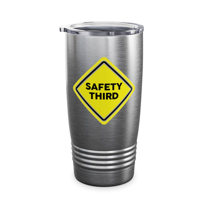 Funny Safety 3rd Third Distress Fun Tumbler For Men Women Travelers