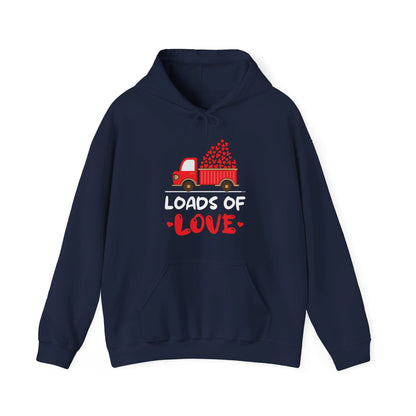 Funny Loads of Love Tractor Cute Valentines Day Truck Hoodie