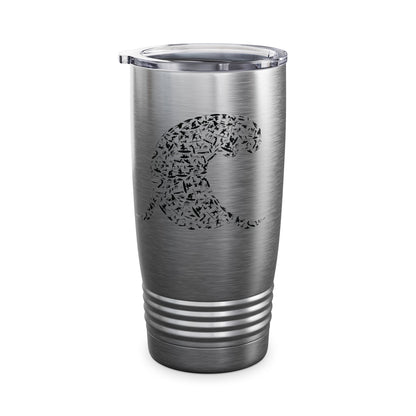 Silhouette Wave Cup For Surfer Surf Girls Surfing Tumbler