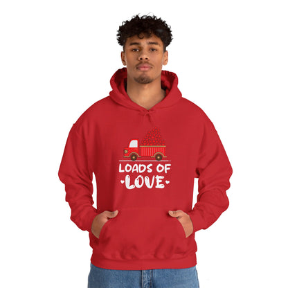 Funny Loads of Love Tractor Cute Valentines Day Truck Hoodie