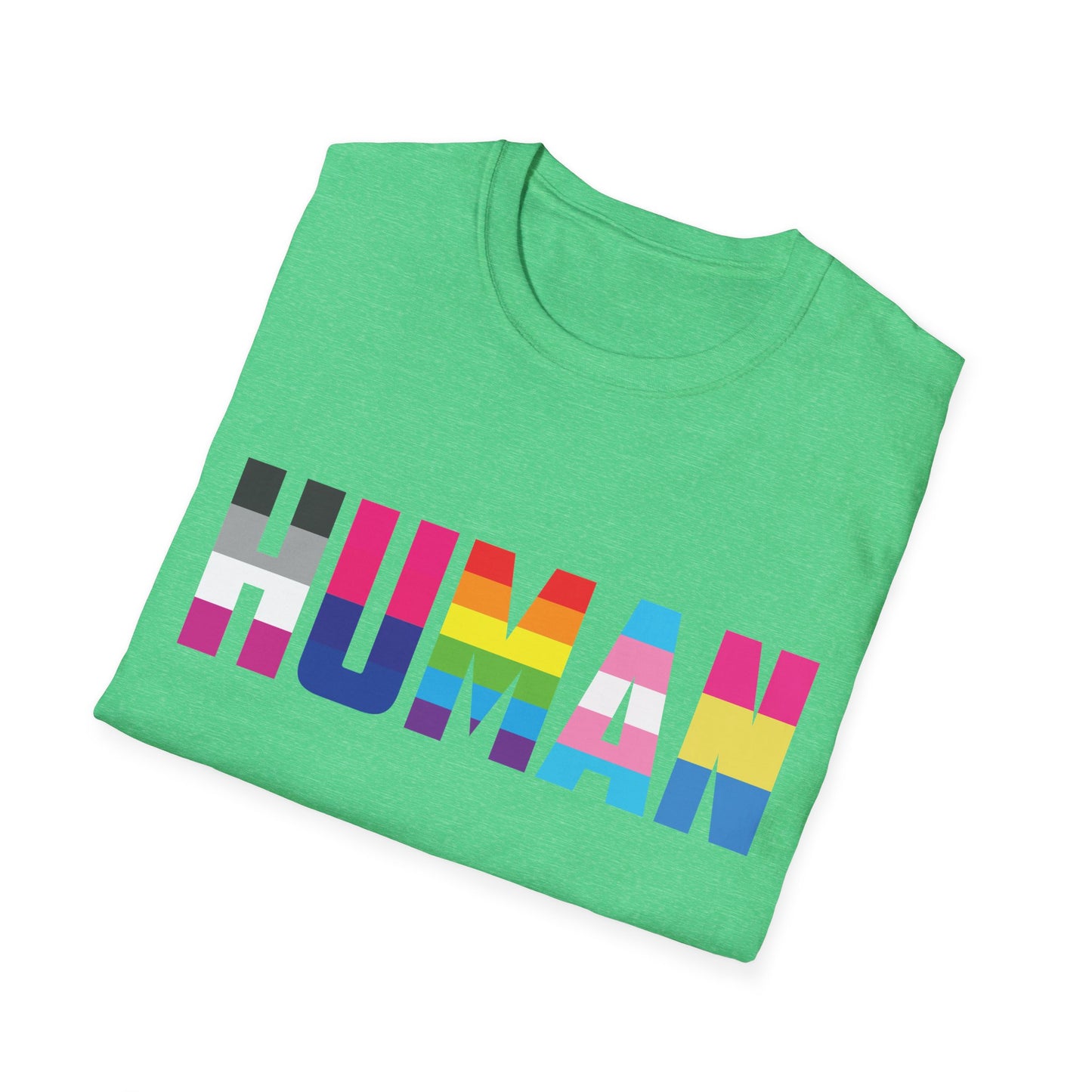 Funny Human LGBT Gay Pride Rainbow Flag Christian Black Man T-Shirt for Men