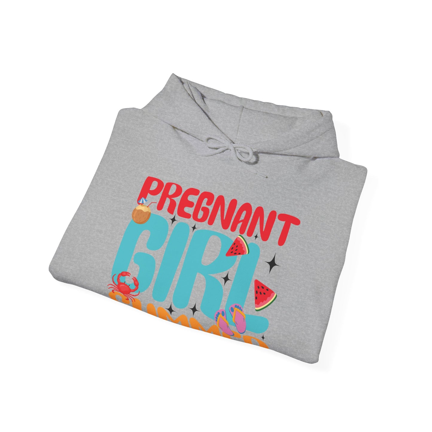 Groovy Pregnancy Reveal Pregnant Girl Summer Hoodie For Baby Shower Hoodie