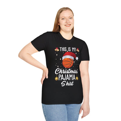 Funny This Is My Christmas Pajama Shirt Basketball Xmas Christmas T-Shirt Men Women