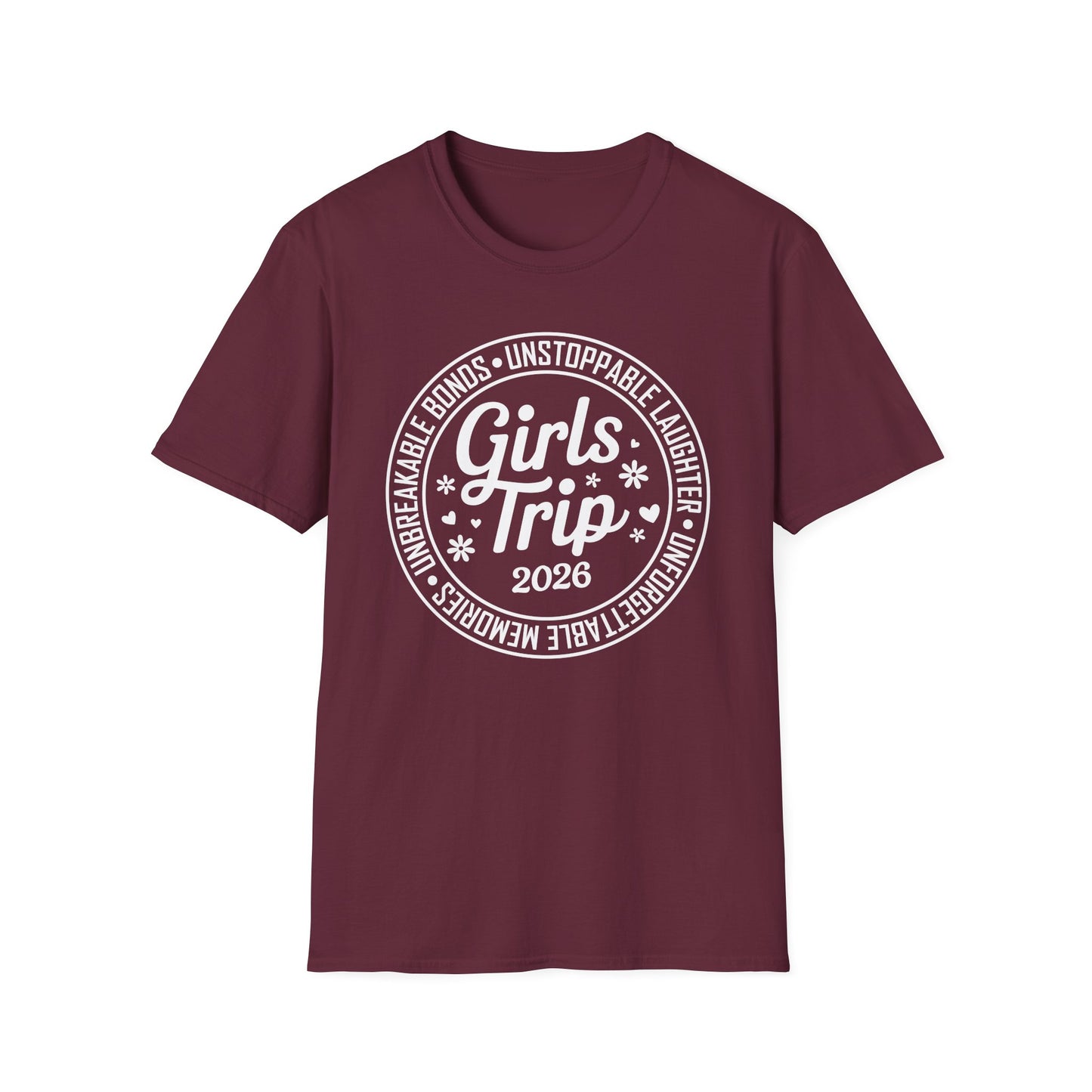 Funny Girls Trip 2026 Friends Weekend Sisters Vacation Matching T-Shirt For Women