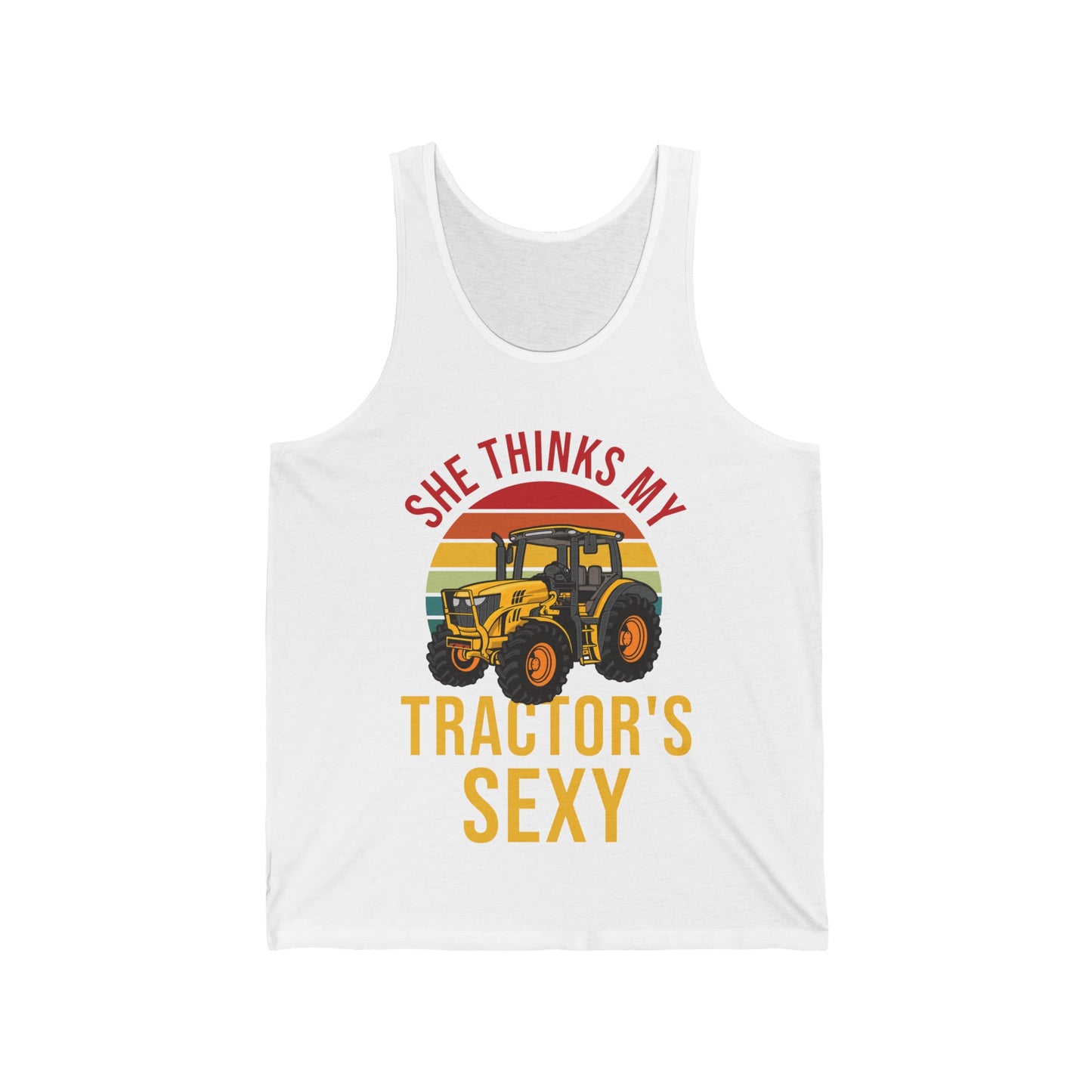 Funny She Thinks My Tractors Sexy Farming Farmer Farm Tank Tops