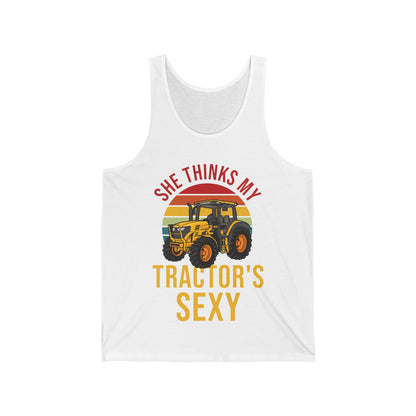 Funny She Thinks My Tractors Sexy Farming Farmer Farm Tank Tops