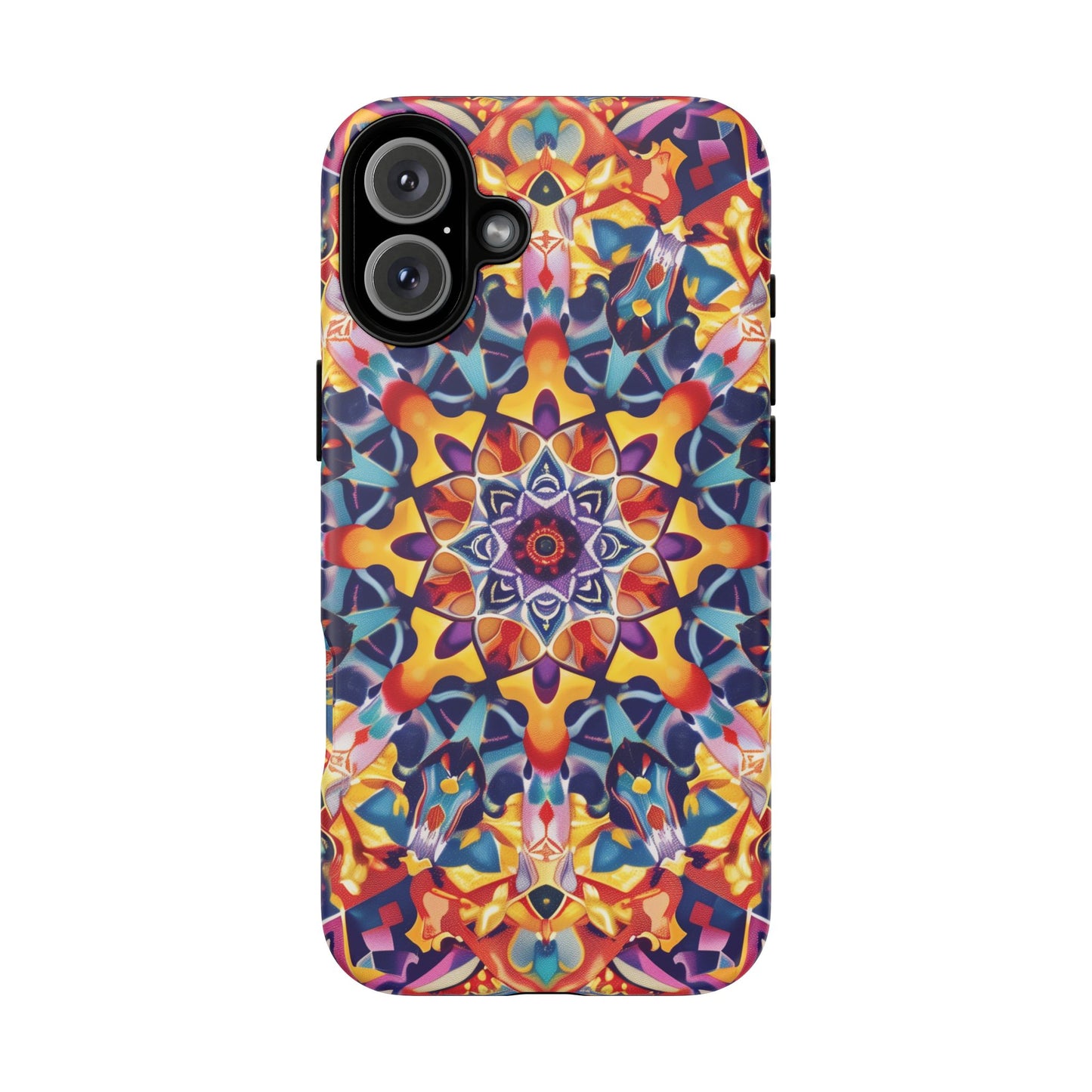 Cosmic Kaleidoscope Pattern iPhone 16 Pro Max Plus Case Wireless Charging Compatible Tough Cases Protection, Magnetic Phone Case for iPhone Classic Series