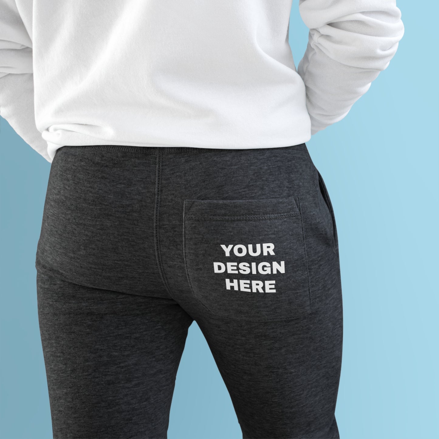 Custom Text Personalized Your Design on Unisex Fleece Joggers