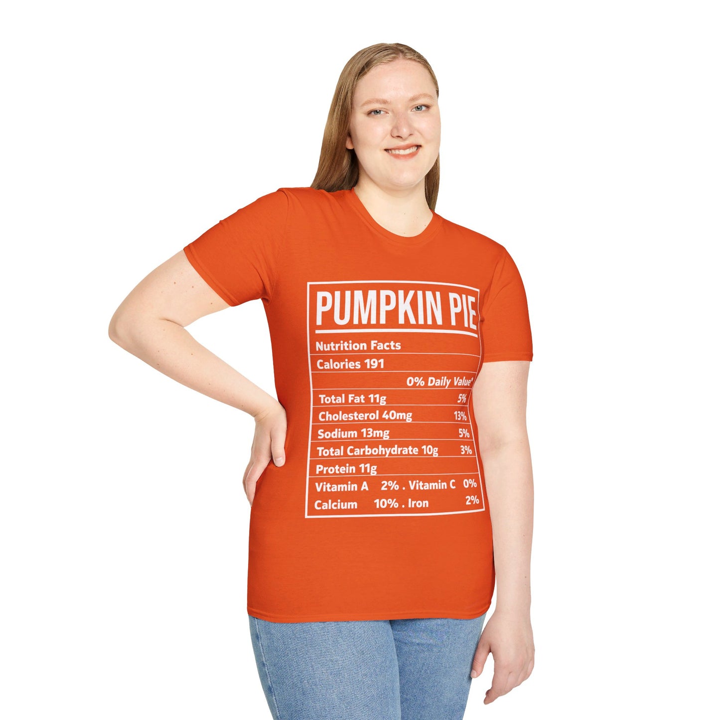 Pumpkin Pie Nutrition Facts Funny Family Matching Christmas Costume T-Shirt For Men Women