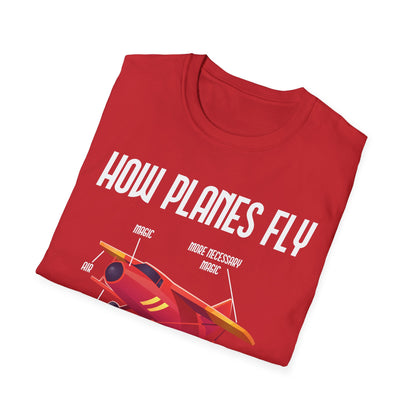 Funny How Planes Fly Airplane Parts Design for Flight Lovers T-Shirt Men Women