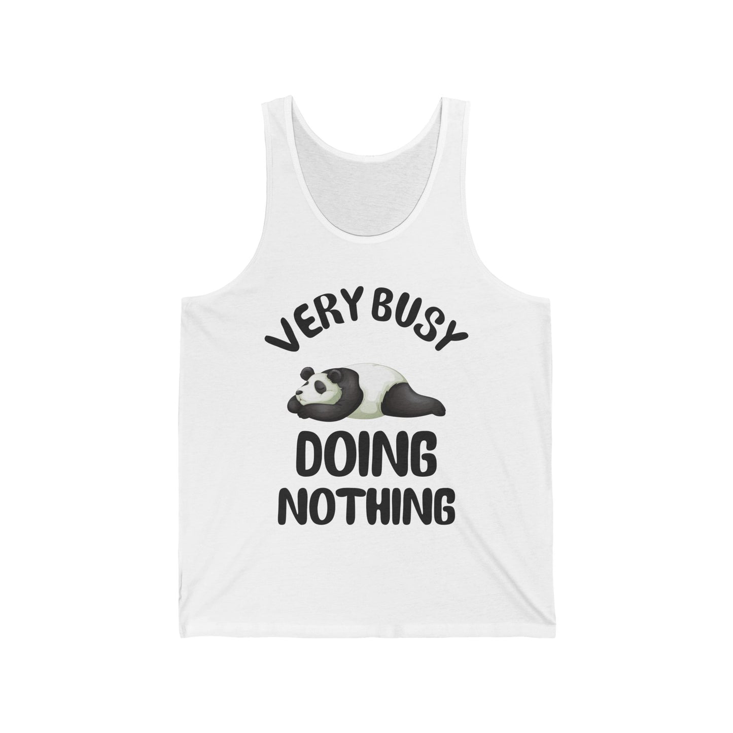 Funny Very Busy Doing Nothing Lazy Tank Top Novelty Gift Men Women