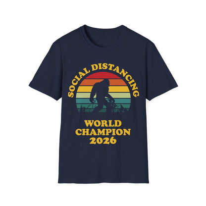 Bigfoot Social Distancing World Champion 2026 T-shirt For Men Women