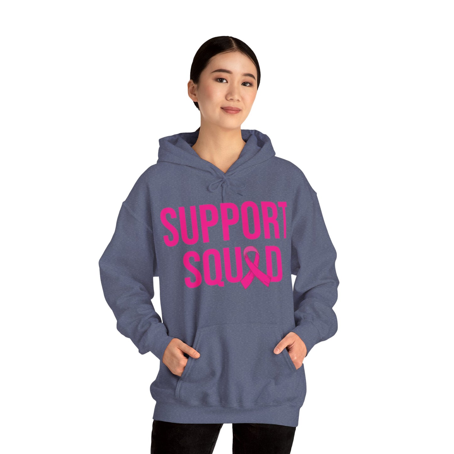 Support Squad Breast Cancer Warrior Awareness October Pink Hoodie