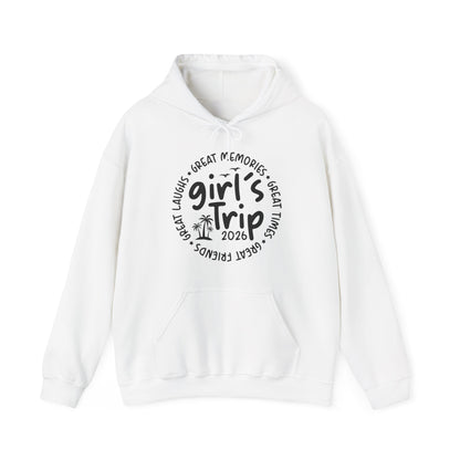 Girl's Trip 2026 Memories Friends Trip Matching Vacation Hoodie For Women