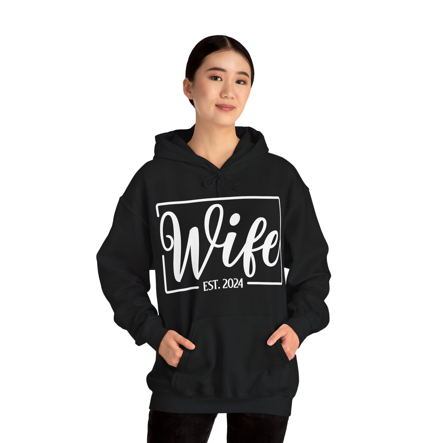 Wife Est 2024 Just Married Honeymoon Wedding Couples  Hoodie For Women Hoodie