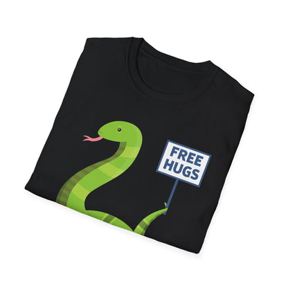 Funny Free Hugsss Cute Snake Hug Lovers Sarcastic  T-Shirt For Men Women Travelers